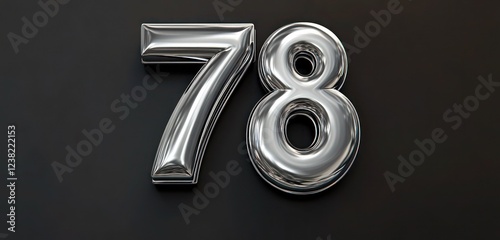 Shiny metallic 3D letter 