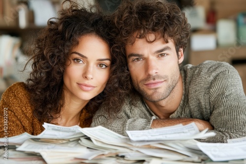 A couple reviewing bills and financial documents at a kitchen table, symbolizing the necessity of budgeting and planning