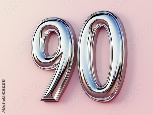 Sleek silver 3D letter 