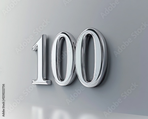 Sleek silver 3D letter 