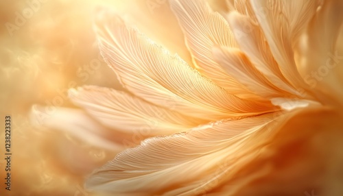 Wallpaper Mural Golden Feathers Softly Illuminated Background Torontodigital.ca