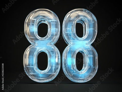 Transparent 3D letter 