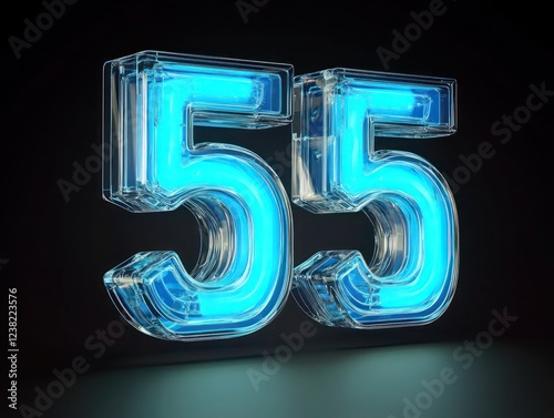 Transparent 3D letter 