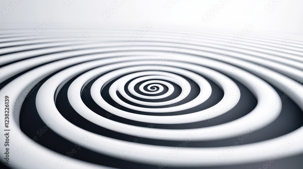 Explore the captivating world of an amazing optical illusion featuring intricate black and white spiral patterns that draw the viewer's eye into a mesmerizing vortex Explore the captivating world of an amazing optical illusion featuring intricate black and white spiral patterns that draw the viewer's eye into a mesmerizing vortex