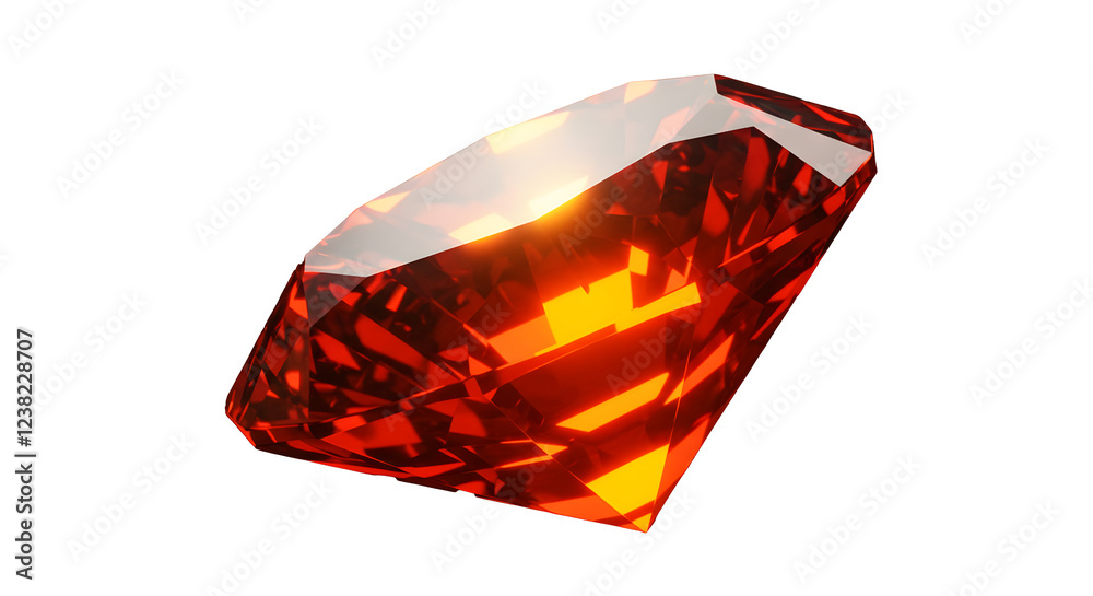 Red crystal diamond with transparent background Red crystal diamond with transparent background
