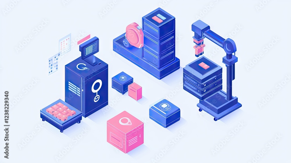 Fototapeta premium A manufacturing plant where AI optimizes production and fixes inefficiencies in real time