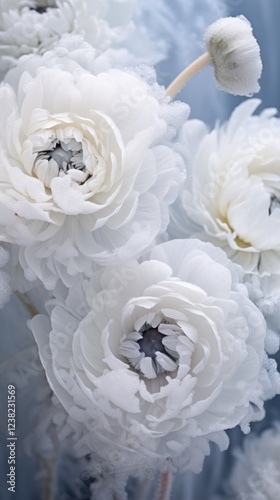 White Ranunculus flowers amazing bouquet