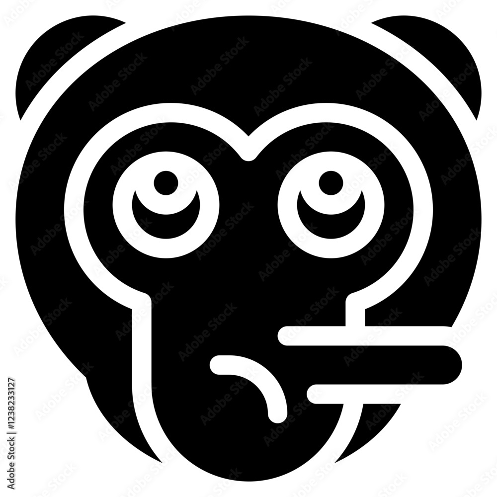 Vector Icon Liar, Monkey, Animal, Wildlife, Pet Vector Icon Liar, Monkey, Animal, Wildlife, Pet