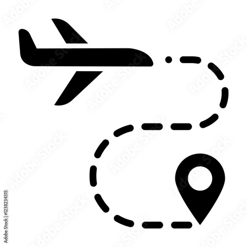 Distance Glyph Icon Design