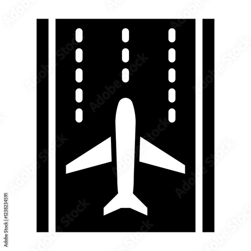 Runway Glyph Icon Design