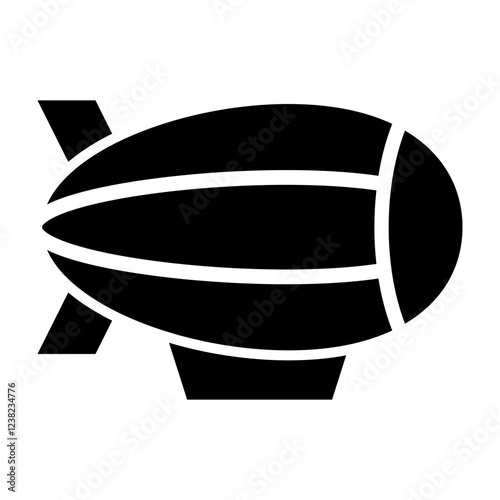 Zeppelin Glyph Icon Design