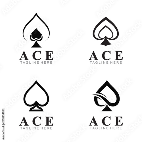 ace logo icon vector illustration template design