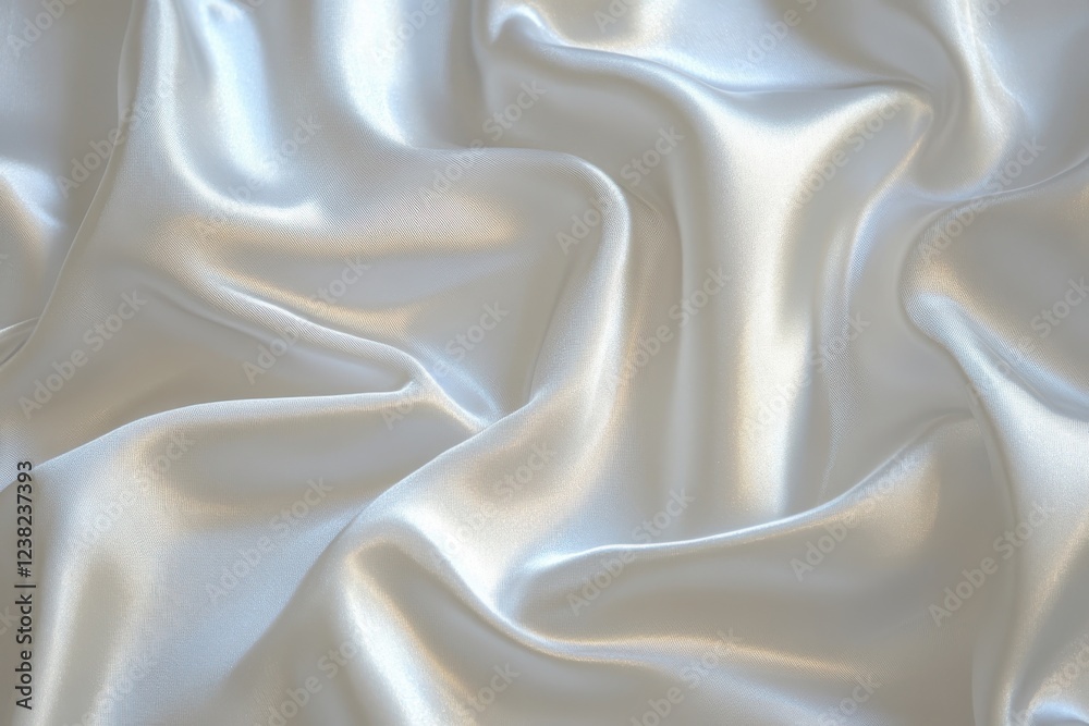 Obraz premium Glossy gray pearl paper texture featuring wavy patterns with a cream-like surface and gentle gradient, perfect for elegant and refined design projects