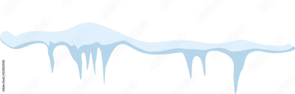 Snowdrift featuring hanging icicles isolated on a pristine white background, creating a picturesque winter wonderland scene ideal for Christmas and holiday themed designs Snowdrift featuring hanging icicles isolated on a pristine white background, creating a picturesque winter wonderland scene ideal for Christmas and holiday themed designs