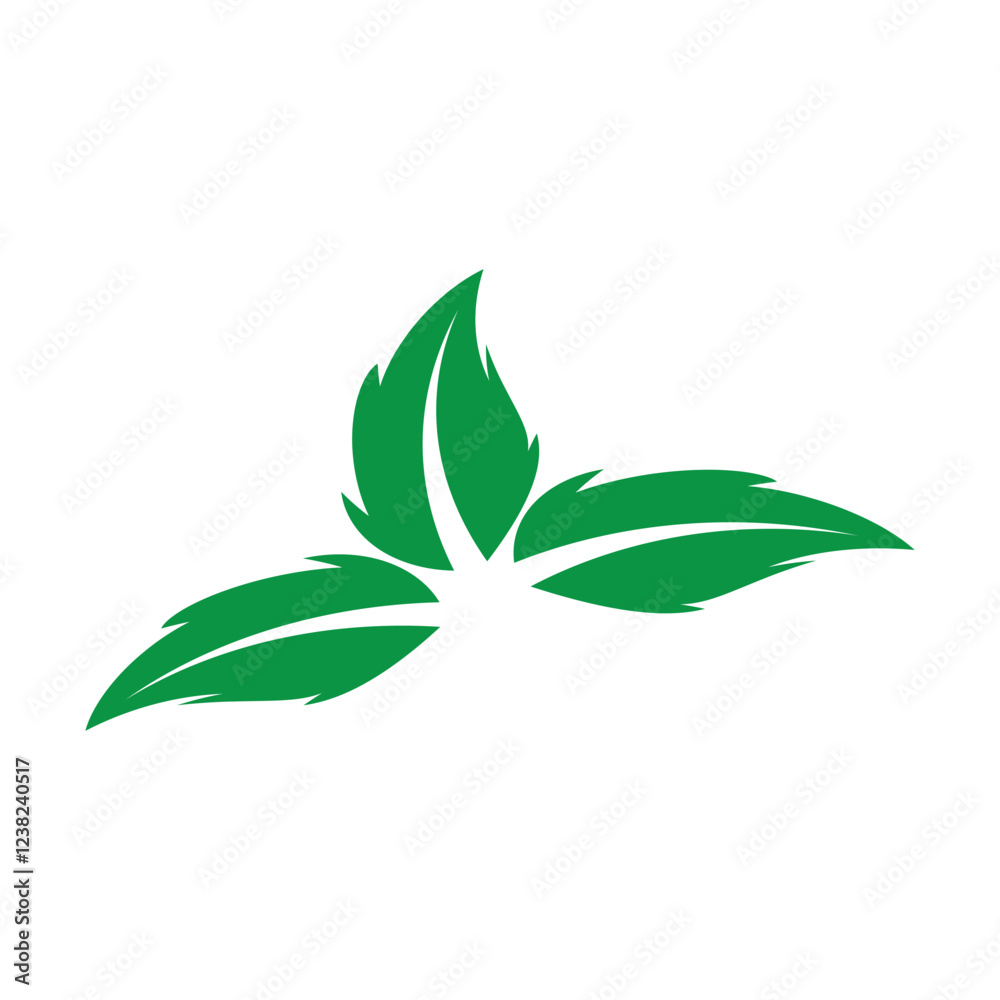 Obraz premium leaf nature icon vector illustration template design
