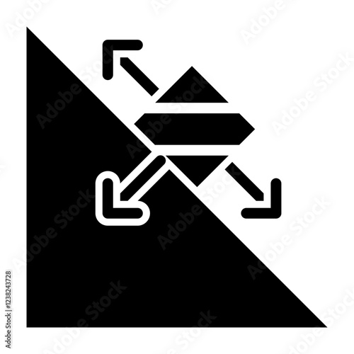 Friction Glyph Icon Design