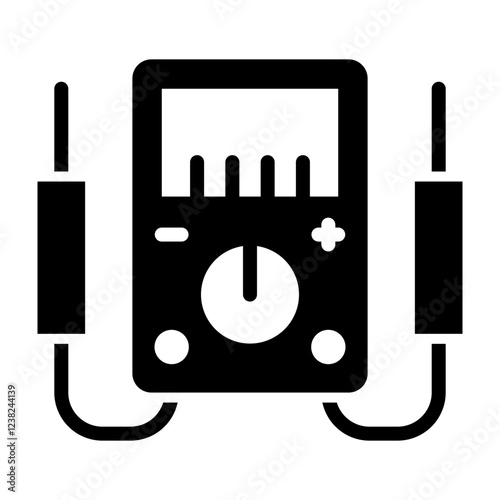 Voltage Indicator Glyph Icon Design