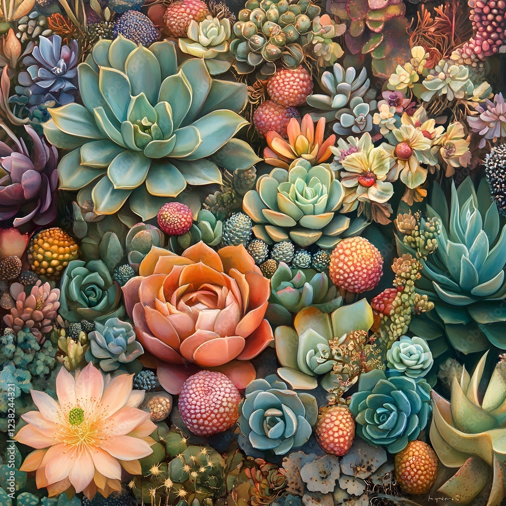 Fototapeta premium Succulence, Water-Storing & Hardy Plants