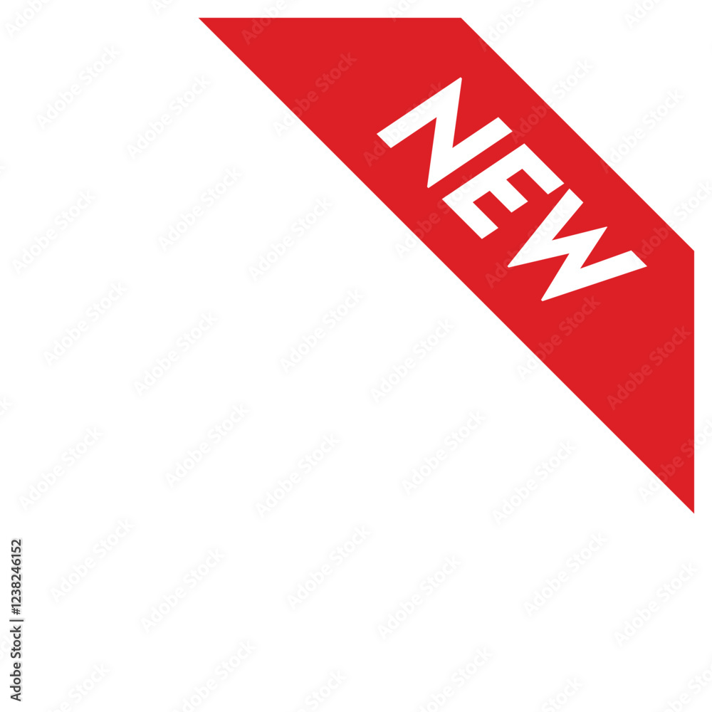 New product corner ribbon banner label New product corner ribbon banner label