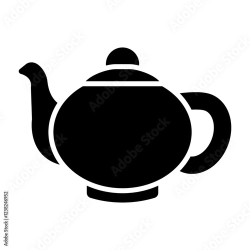 Kettle Glyph Icon Design