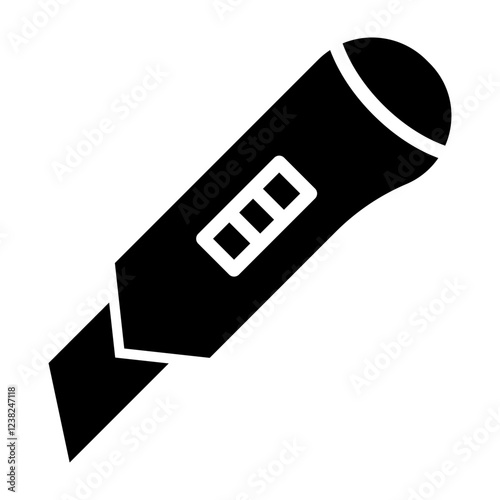 Utility Knife Glyph Icon Design