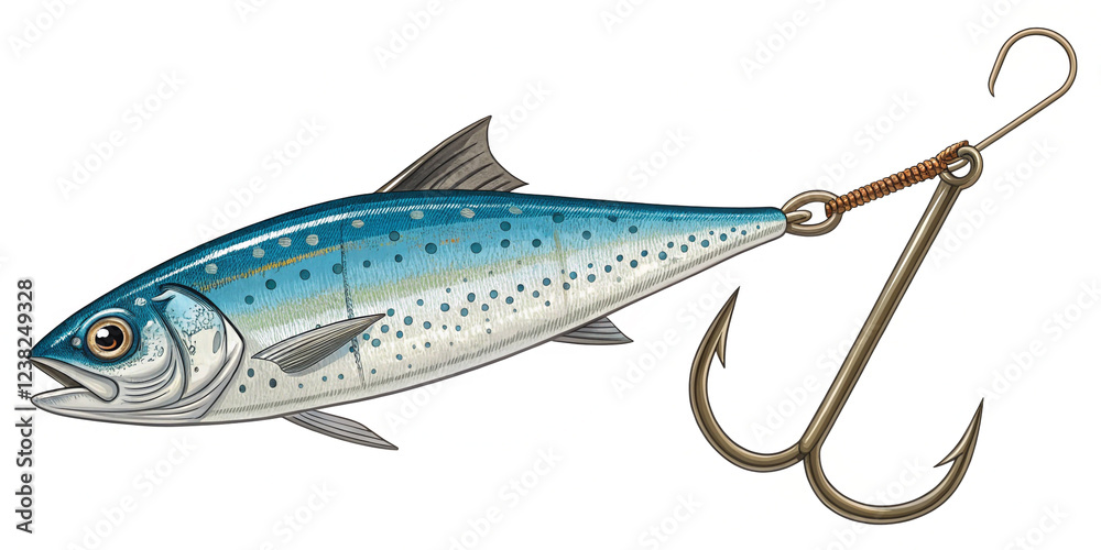 Dur able Fishing Hook Isolated on White Background for Angling Dur able Fishing Hook Isolated on White Background for Angling