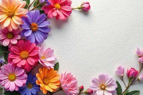 Aubrieta flowers in profusion on a light-colored stone surface, floral, surface