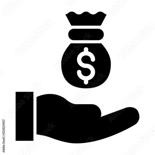 Income Glyph Icon Design