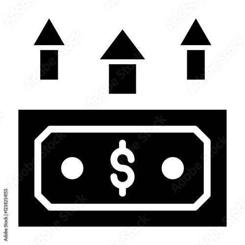 Inflation Glyph Icon Design