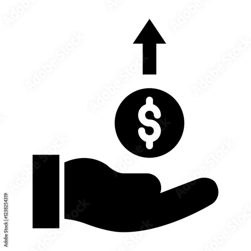 Profit Glyph Icon Design