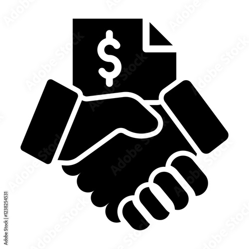 Agreement Glyph Icon Design