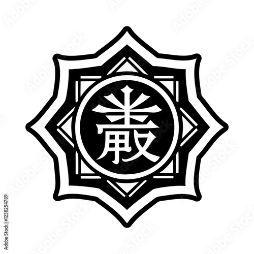 A solid style icon of destiny symbol