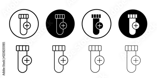 Medical test icon Vector logo outline