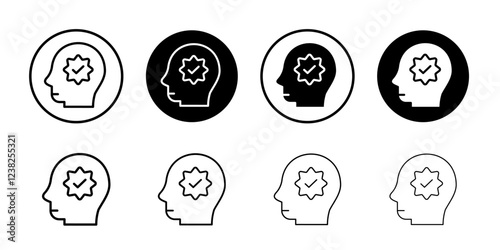 Mental health icon Vector logo outline