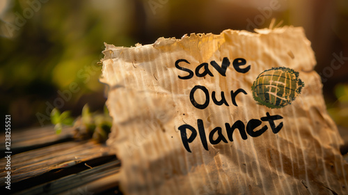 Papel reciclado con mensaje ecológico 