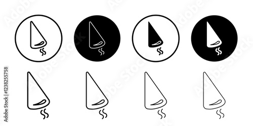 Nose with smoke icon Vector logo outline