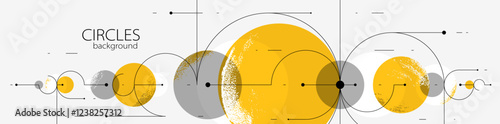 Geometric background with c...
