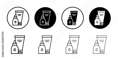 Skincare products icon Vector logo outline