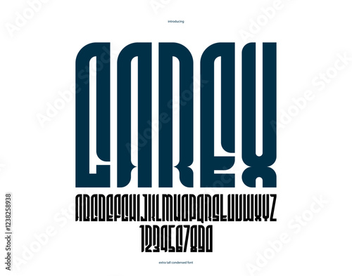 Condensed simple sans serif...