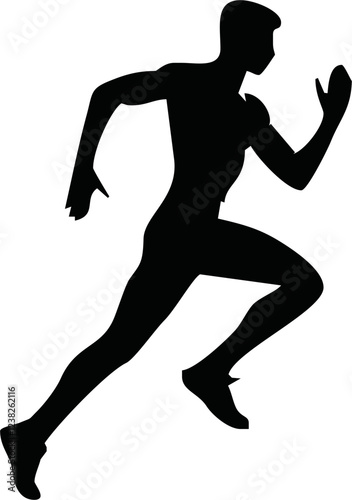 Run, sport athletic logo, running men