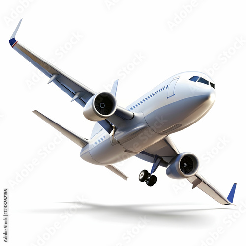 airplane on white background