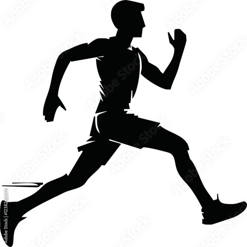 Run, sport athletic logo, running men