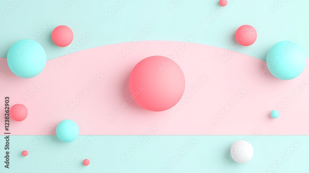 Abstract Composition of Colorful Circles and Soft Shapes on Pastel Background for Modern Design Projects Abstract Composition of Colorful Circles and Soft Shapes on Pastel Background for Modern Design Projects