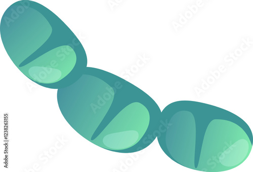 Chains of Streptococcus pneumoniae bacteria, significant pathogens causing pneumonia, meningitis, and other respiratory infections, highlighting their impact on health
