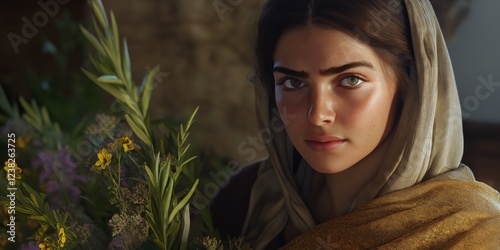  Leah, Jacob's Other Wife, Initially Unloved but Pivotal in the Genealogy of the Twelve Tribes of Israel, Cinematic, Photorealistic