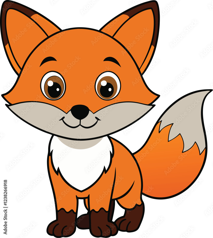 Obraz premium fox cartoon character design