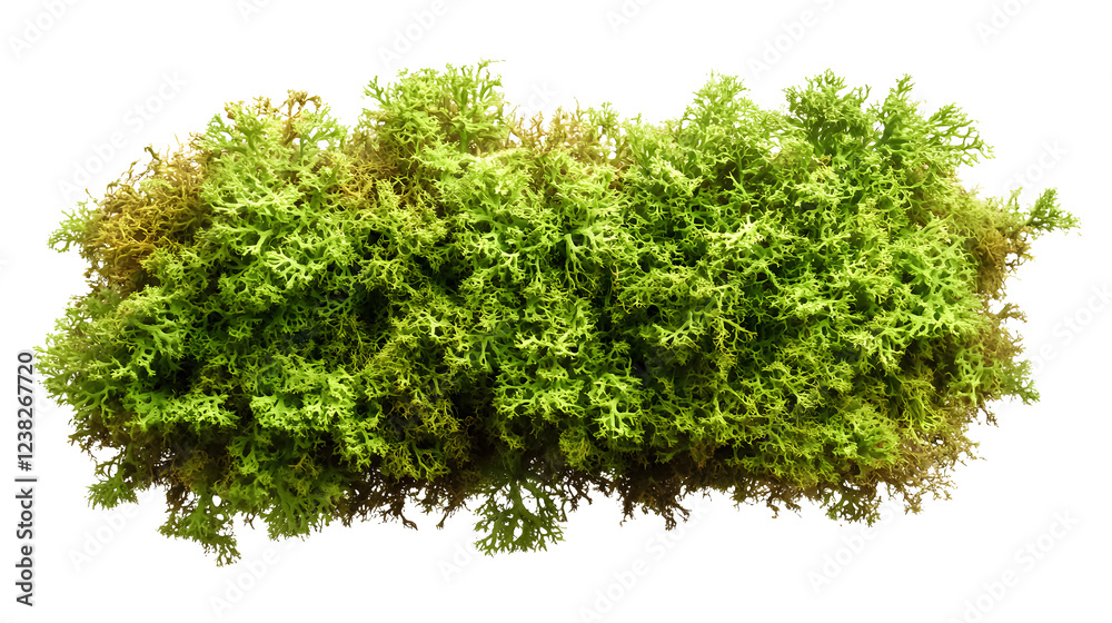 Obraz premium Green moss isolated on a transparent background