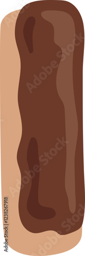 Chocolate Dipped Donut Alphabet I Dessert Vector