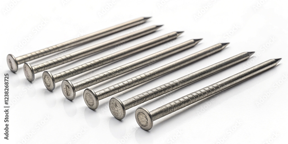Metal Nails Isolated on a Background for Construction and DIY Metal Nails Isolated on a Background for Construction and DIY