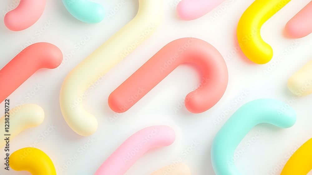 Naklejka premium Colorful Abstract Curved Shapes Background for Creative Design and Modern Artwork Inspiration